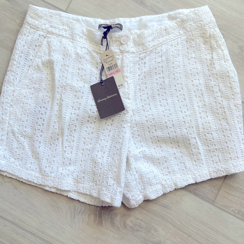 NWT Tommy Bahama Port De Eyelet Lace Shorts Size 10